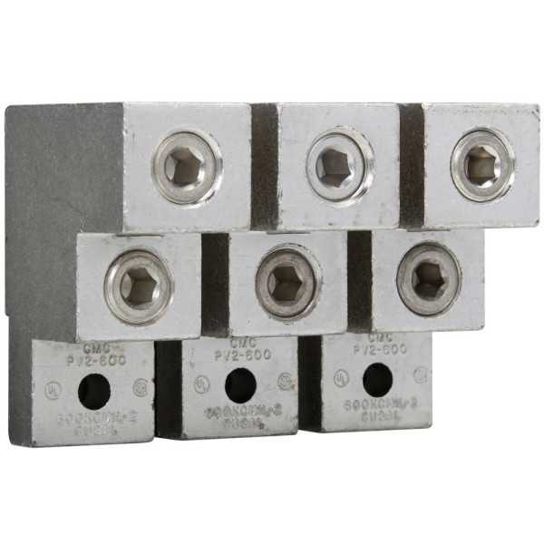 Terminal lug, 2x2-600mcm) - 3 lugs 