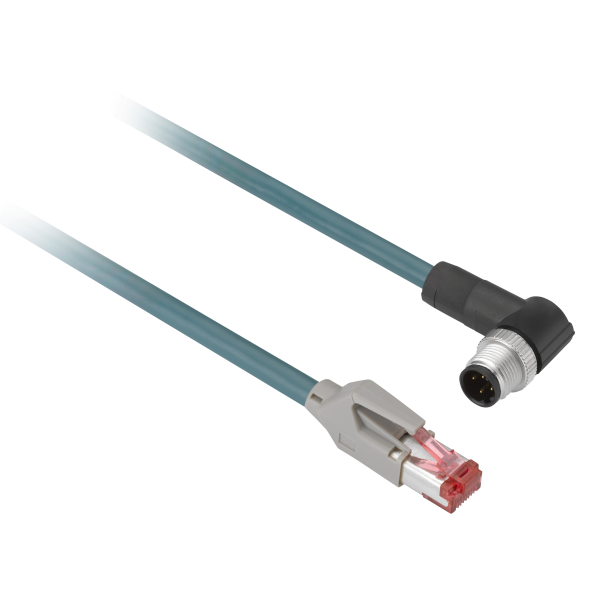 Osisense xg - prolongateur blindé ethernet - m12 droit/rj45 coudé - 3m