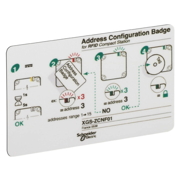 Osisense xg - badge - pour la configuration des adresses de stations rfid