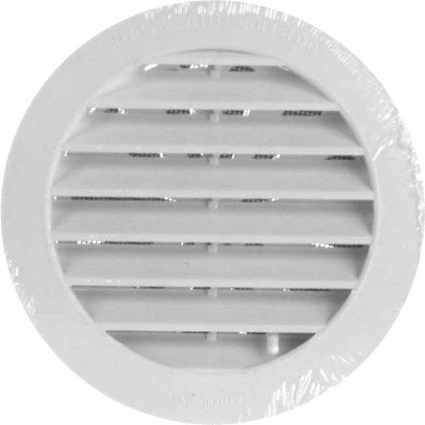 Grille ronde blanche de diamètre 118 mm