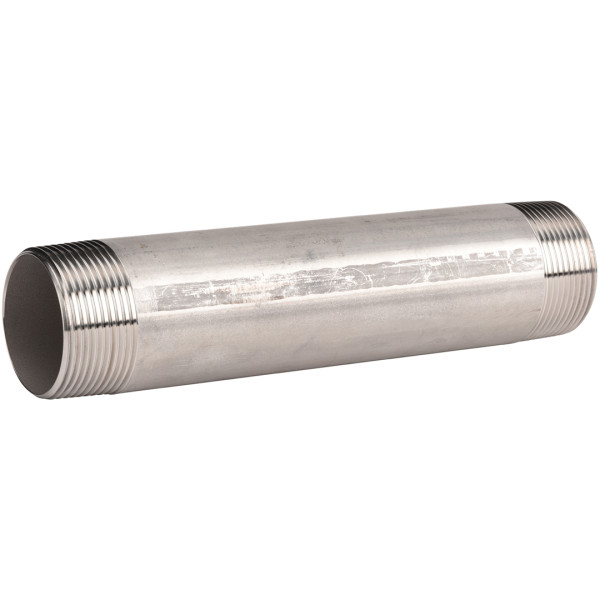 Raccords inox tube-pn20-mamelon tube l200 dn 1/2 