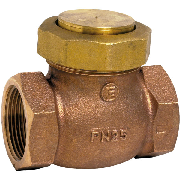 Clapet bronze à levée verticale-clapet ptfe-taraudé bsp-pn25 dn 1