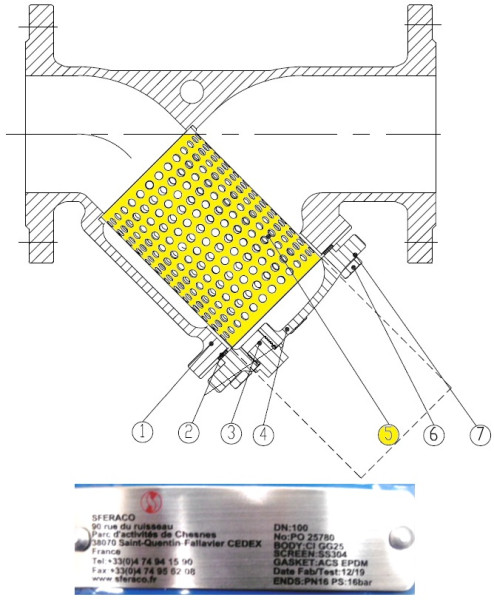 Tamis 233h dn40 47x83