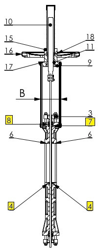 Kit nbr vg 179 dn50 pour vg pelle traversante