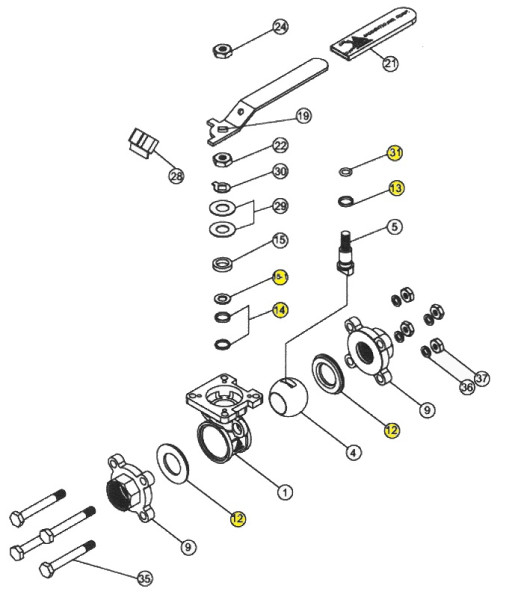 Kit jt 737/710/711mod. dn15