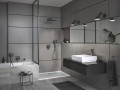 Colonne douche thermost. euphoria smartcontrol 310 cube duo hard graphite brossé