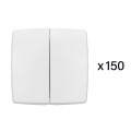 Lot de 150 transformeurs doubles Appareillage Saillie composable blanc