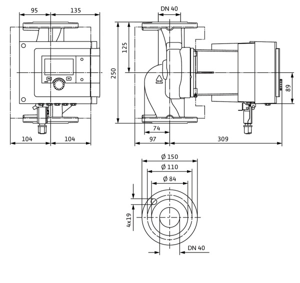 Circulateur intelligent ecs wilo-stratos maxo-z 40/0,5-12 pn16 (2164675)