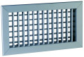 Aldes sc 102 d f3 -  400 x 100 mm - grille acier double déflexion