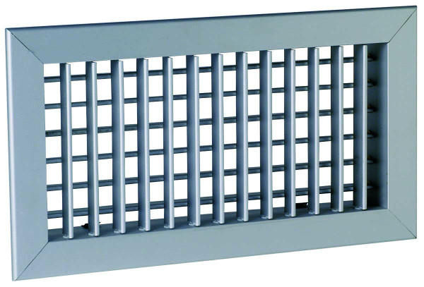 Aldes sc 102 d f3 -  400 x 150 mm - grille acier double déflexion