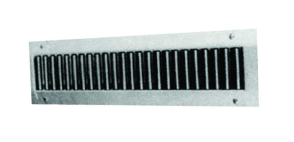 Aldes gd 102 f1 -  425 x 125 mm - grille simple déflexion sur conduit