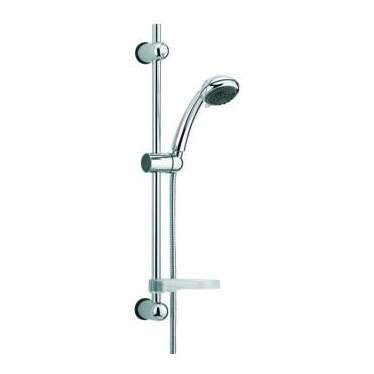 Ensemble morgane 3 jets, barre ø18x600mm, porte-savon, flexible inox da 1,75m