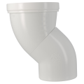 Pipe orientable de wc, en pvc blanc, Ø 100, Ø dm mini 85, Ø dm maxi 107