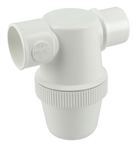 Siphon lavabo a coller horiz.d.32 pvc-c blanc