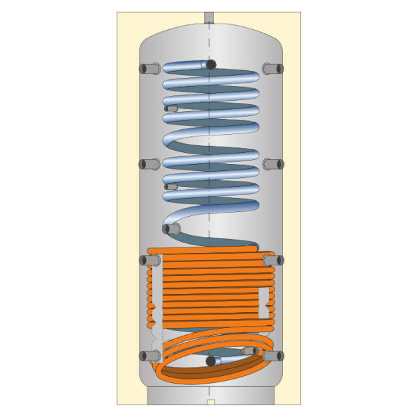 Ball.chauffage 800l 1 ech.+ 1 ech. ecs prod semi-instantanée ecs