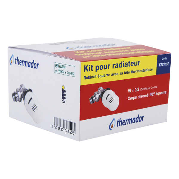 Kit radiateur europe 2 pces 3/8" equerre ttc + ct12e ca 0,2k