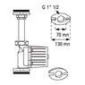 Kit rapid serv c pour circul. 1"1/2 bride ovale dn25 telescopique 40-125 mm