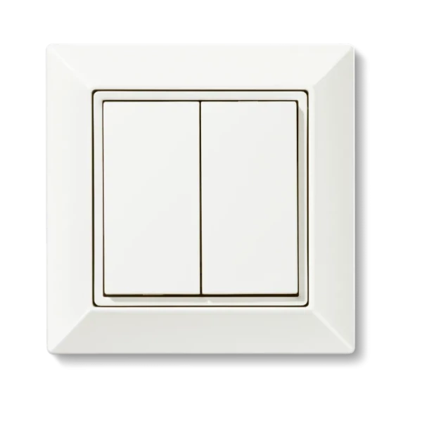 Bouton poussoir 2 ou 4 canaux, blanc, montage mural (013b9pas)