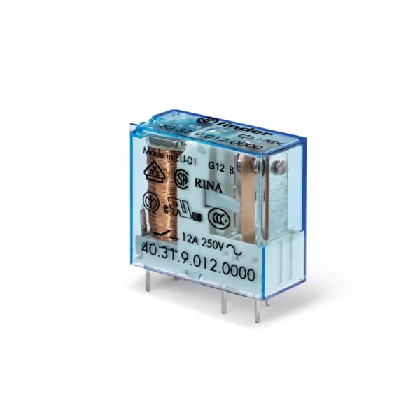 Relais circuit imprime 1rt 12a 110vac agni pas 3,5mm lavable (403181100001)