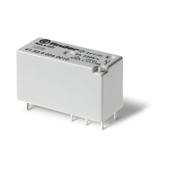 Relais circuit imprime 2rt 8a 24vac pas de 5mm agni (415280240000)