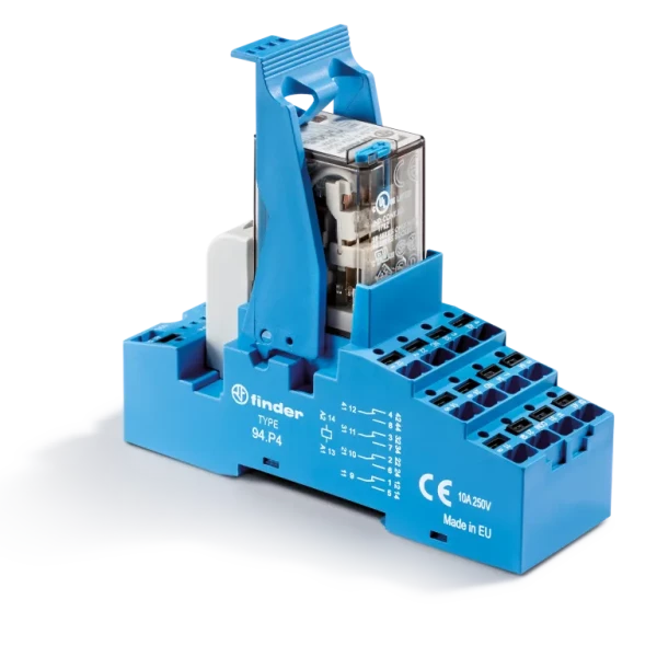 Interface 4rt 7a 24v dc, étrier métal, push-in, led + diode (58p490240050sma)