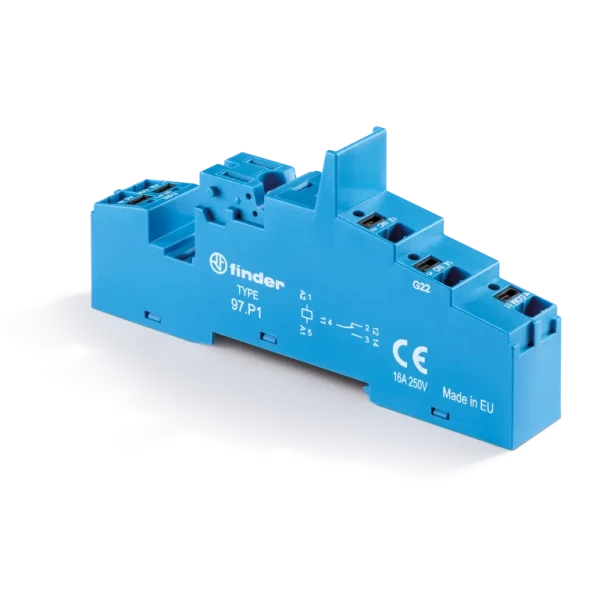 Support 10a 250v série 4661, bleu, étrier plastique, push-in (97p1spa)