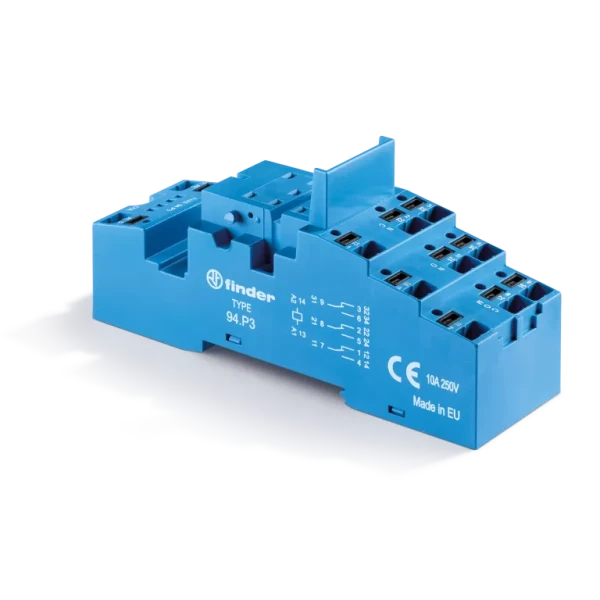 Support 10a 250v série 5533, bleu, étrier métallique, push-in (94p3sma)