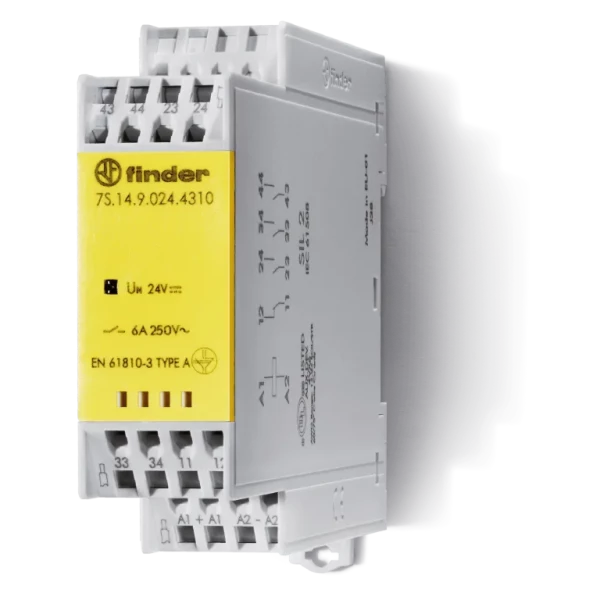 Relais mod contacts guidés 2no + 2nc 6a 12v dc, agsno2, sil2 (7s1490124220pas)