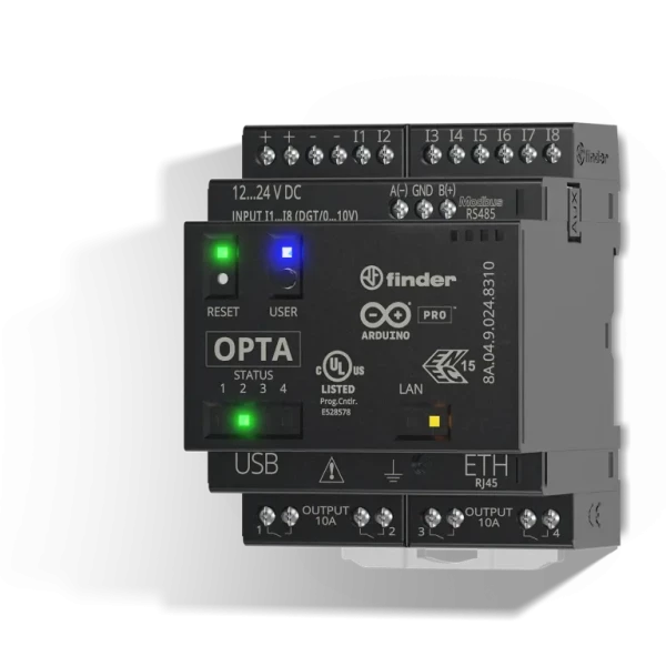 Opta advanced prog 8 entrées 4 sorties 1no 10a ethernet + rs485 + wifi + ble (8a0490248320)