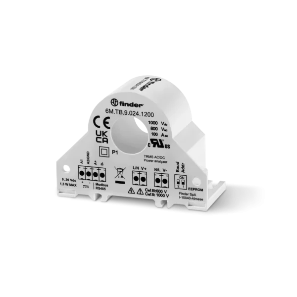 Analyseur réseau monophasé trms ac/dc 100a-800vac / 1000vdc modbus rs485 (6mtb90241200)