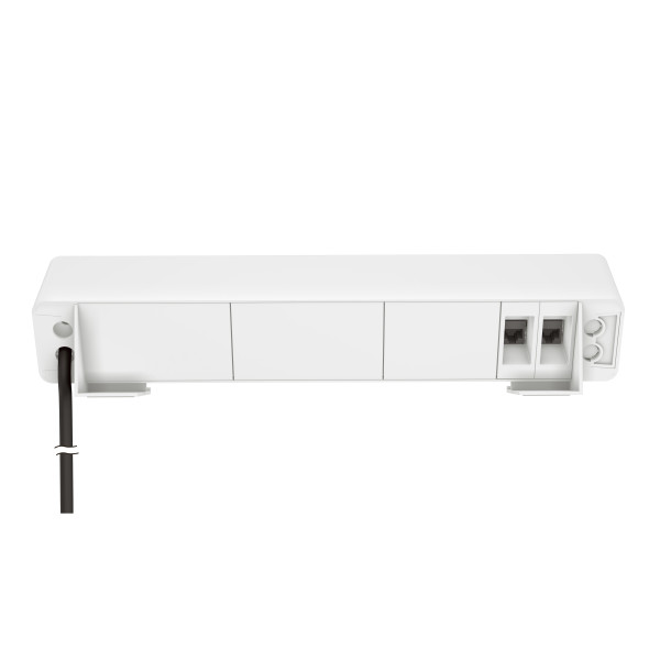 Bloc bureau 2x2p+t détrompées f/b 2 rj45 cat6 ftp cordon 2m fiche - blanc