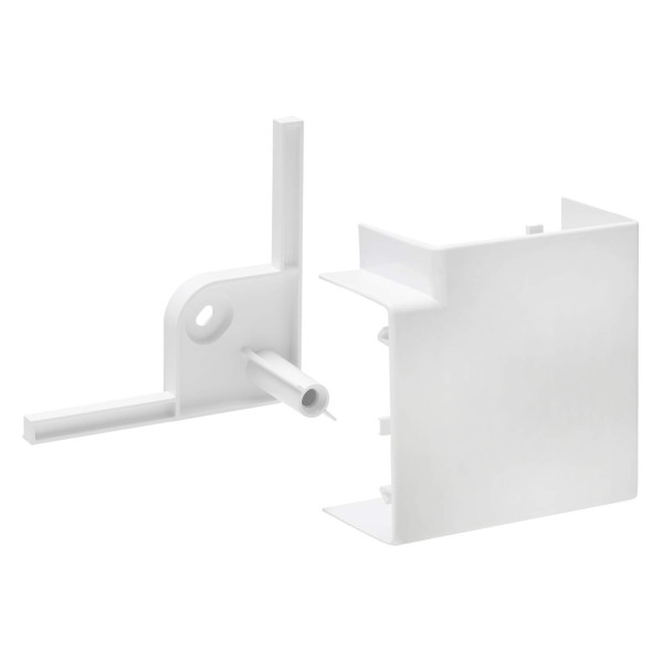 OptiLine 70 - Angle plat 90° - pour goulotte PVC blanc polaire 95 x 55