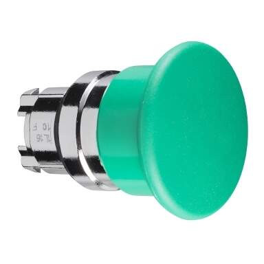 TETE BOUTON POUSSOIR VERT COUP DE POING A IMPULSION 40MM ET VENDU PAR 100