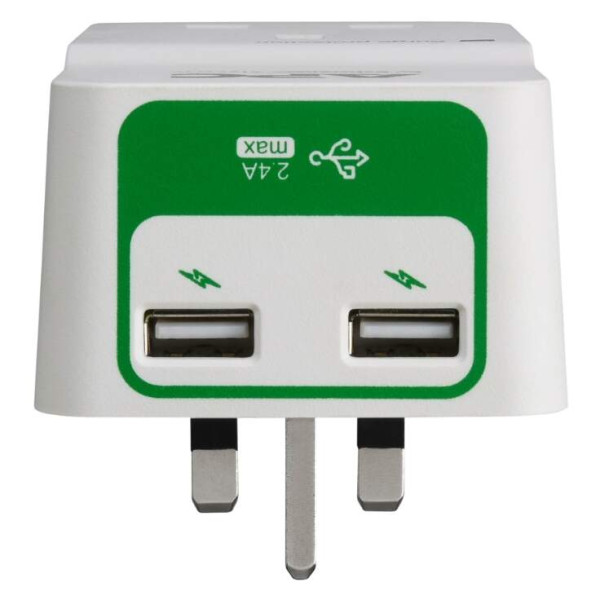 Surgearrest - parasurtenseurs - 1 prise uk - 2 usb - 230v - blanc