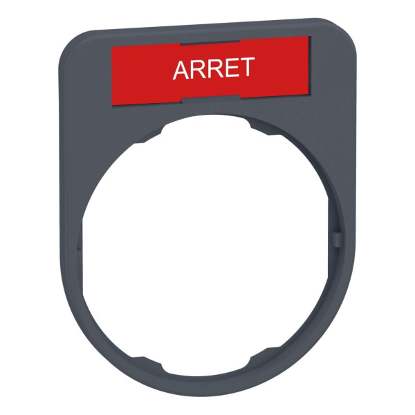 Legend holder with arret marking