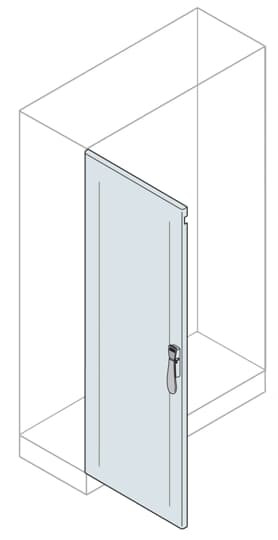  double porte pleine h=2000 l=800mm ral 7035