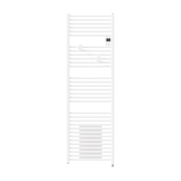 Radiateur sèche-serviettes connecté riva 5 avec soufflerie 1750w blanc brillant