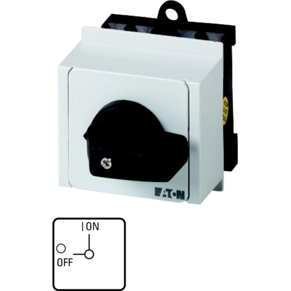 Inter. Marche-arrêt, tripolaire, 20 a, 90°, encastré en tableau modulaire (T0-2-1/IVS)