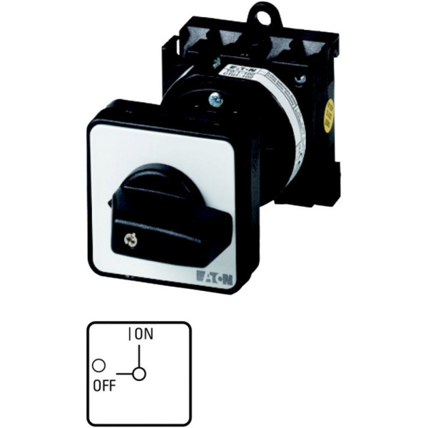 Inter. Marche-arrêt, 6 pôle, 32 a, 90 °, encastré avec fixation arrière (T3-3-8342/Z)