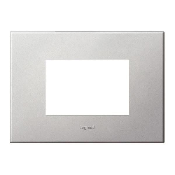 Plaque de finition arteor 3 modules carre arteor soft alu