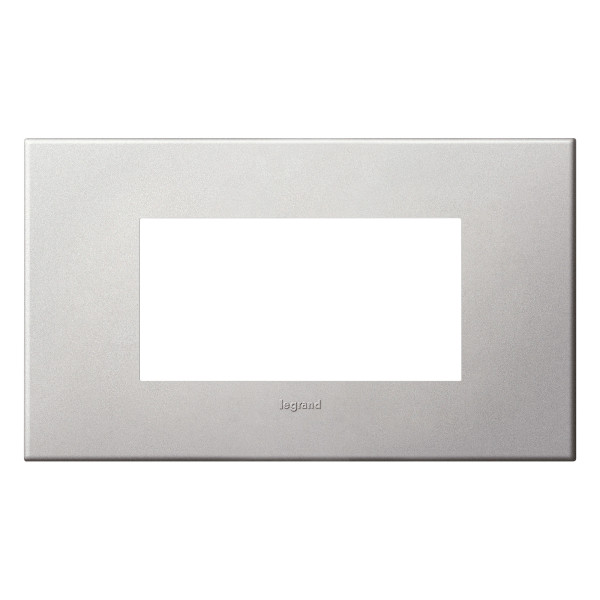 Plaque de finition arteor 4 modules carre arteor soft alu