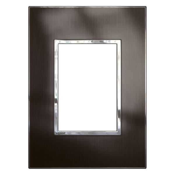 Plaque de finition arteor 3 modules arteor carre 2 x 4 noir