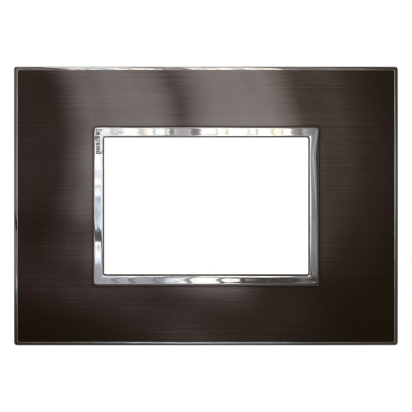 Plaque de finition arteor 3 modules arteor carre 2 x 4 noir