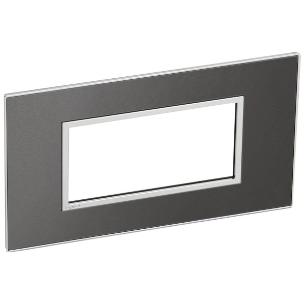 Plaque de finition arteor 4 modules arteor carre noir