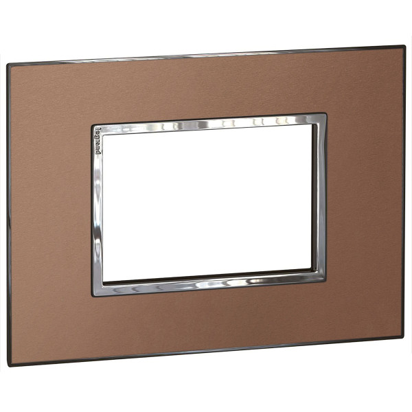 Plaque de finition arteor 3 modules arteor carre 2x4 p.champagne