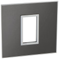 Plaque de finition arteor 1 module carre 1 poste noir