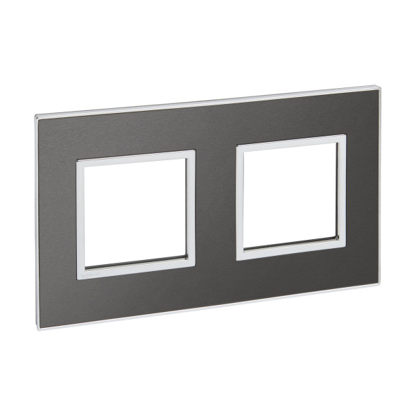 Plaque de finition arteor 2x2 modules arteor carre noir