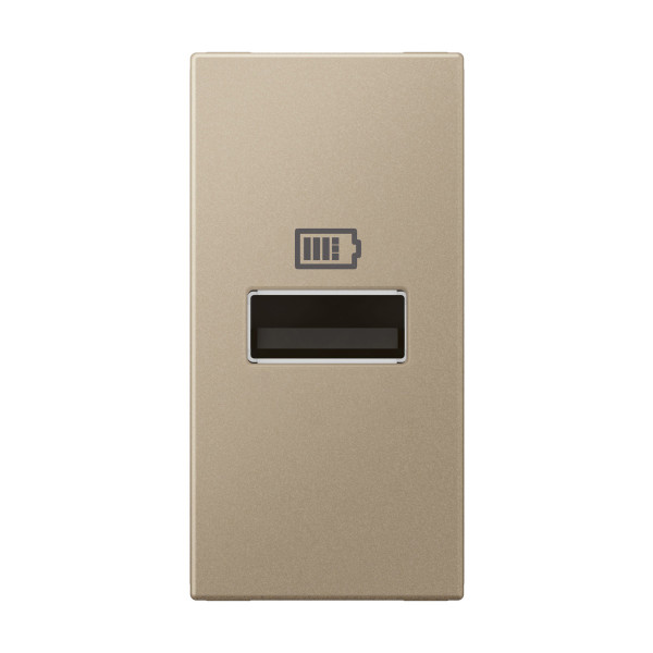 Chargeur 1 module 1 prise usb type a 15w champagne