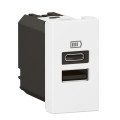 Chargeur 1 module 2 prises usb type a et type c 15w blanc