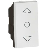 Curtain switch 1 module center retract squa re white